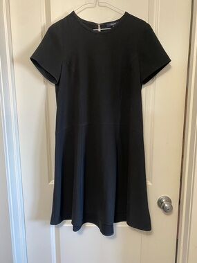 Madewell Black Short-Sleeve Crewneck Dress